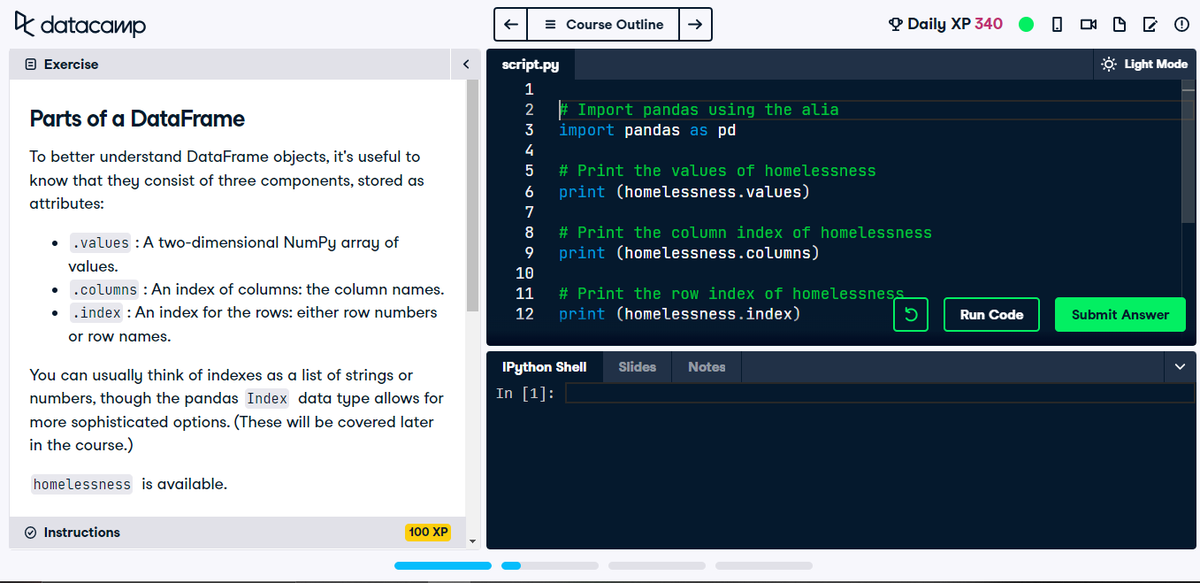 ChrisPrime18's tweet photo. Started out with Pandas today
Learnt dataframes
#100DaysOfCode
#DataAnalytics
#Datascience
#LearningwithDatacamp
#Datacamp https://t.co/jemxuWZDCi