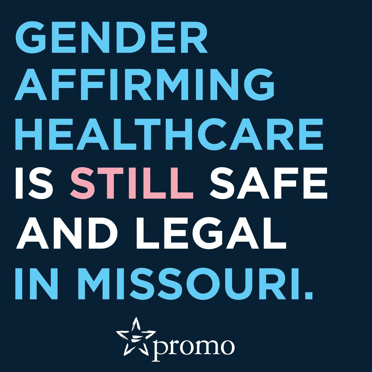 Over the past 24 hours, we have understandably been inundated with calls, emails, and messages from concerned trans youth and adults who are literally fearing for their lives. We need your help to spread the word that gender-affirming healthcare remains safe &amp; legal in Missouri.