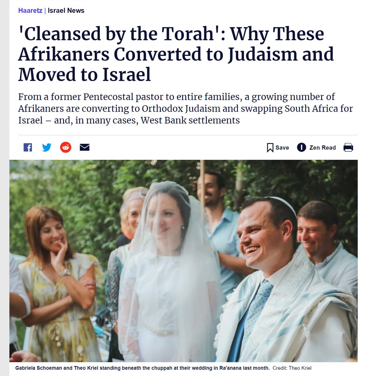 Irony is dead!

Hundreds of right-wing Afrikaners are moving to Jewish-only #Israeli settlements from South Africa after converting to Orthodox Judaism.

One once told an Israeli TV reporter that he "loved" the Apartheid system &amp; thought it was "the best thing in the world"!