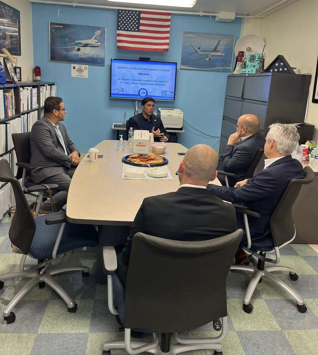 SuptDotres's tweet photo. .@MDCPS is at the forefront of innovation in the future of the aviation industry. Thank you to Commissioner @RobJGonzalezFL for a rewarding conversation on the expansion of the workforce pipeline through our transformative @Baker_Aviation Technical College. #MDCPSFutureReady https://t.co/SzMZiip9Va