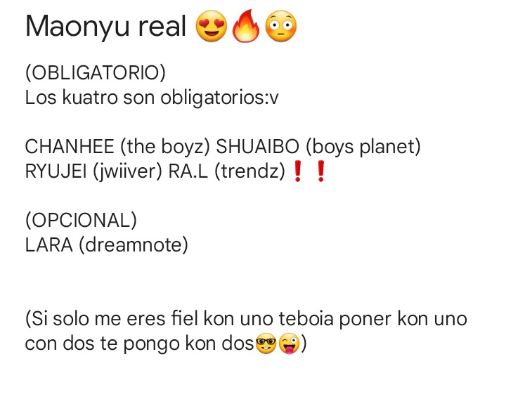 nyuMIOBv's tweet photo. Papus rebuebo lidta 🐒 nome akuerdo a kien tenia ke anotar asike aprobechen DEN RT PAPUS PORFABOR yale saben komenten kon kienes me seran fiel i asi (si noes kon chanhee adios no me sirbes 😂👋🏿👋🏿) https://t.co/L4ifR3lQz8