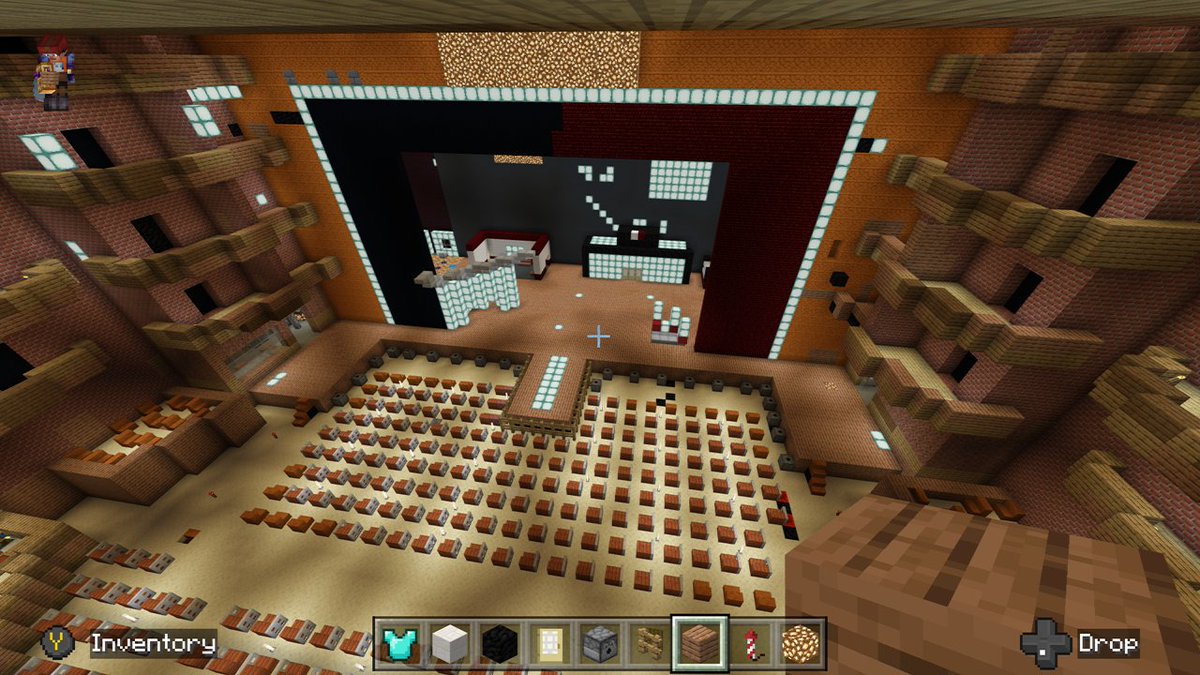 WWETheMusical's tweet photo. Hello From The Arena! We're here at the creeper mining centre until July! Who's coming to see us? #TheWWEMusical #Musical #musicaltheatre #westend #broadway #minecraft #wwe https://t.co/RyAPAu2FvE