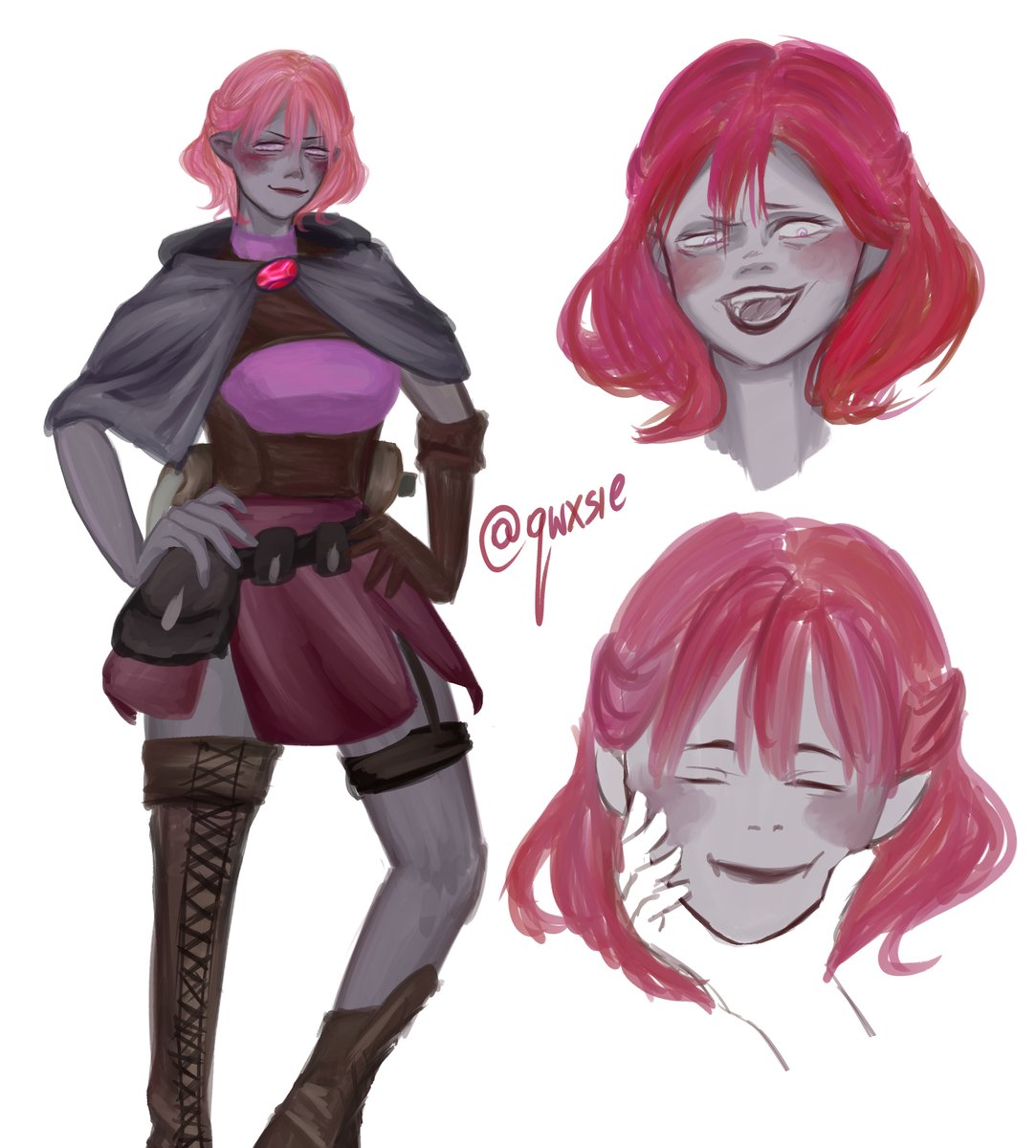 #DnDcharacter coming up!
Drow half-efl, warlock with fiend's pact, the name's Nue.