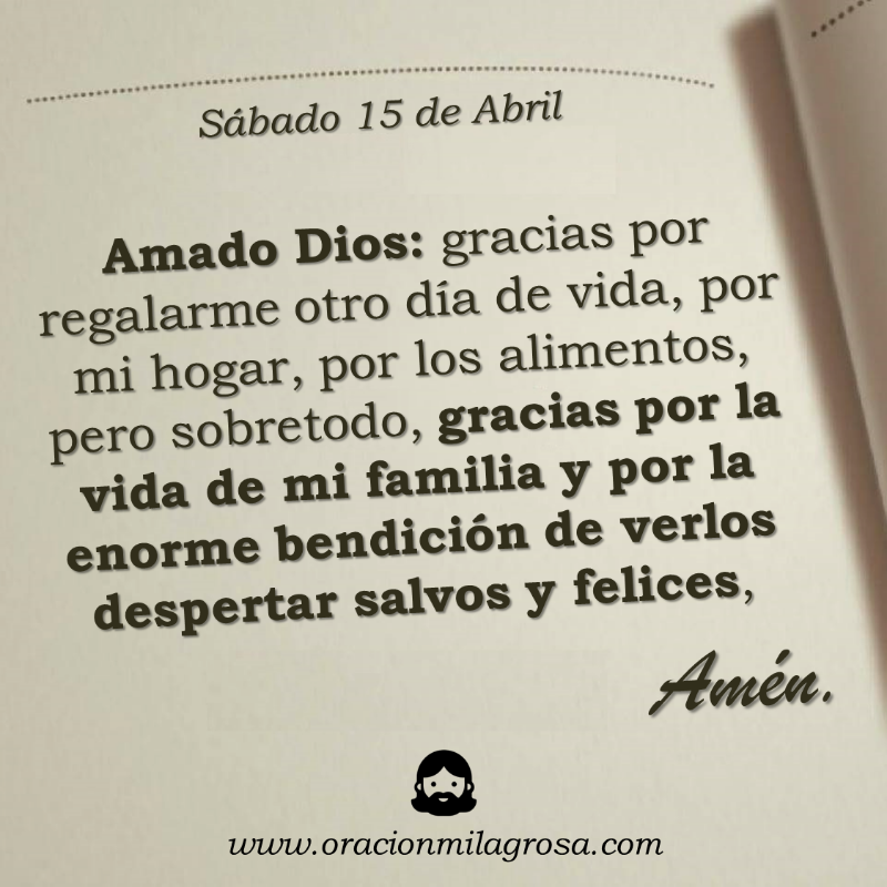 oracion_milagro's tweet photo. Oración para el sábado 15 de abril de 2023: https://t.co/PtUHniQNLV