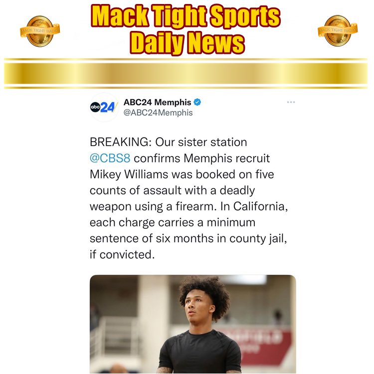 MackTightRadio's tweet photo. #CBS8 breaks the news ❌ reports that #MikeyWilliams was recently arrested 👀 - #MackTightRadio 📻 #Ready2LearnShow 🧐 [Watch #MackTightTV On #RokuTV On Channel #MackTight ❌ LISTEN TO Mack Tight Radio on https://t.co/Frf2A9SdIU] #MackTight 👑 https://t.co/EPuAhA1Ak9