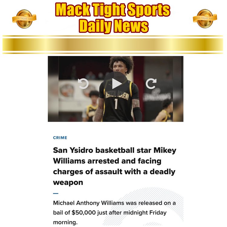 MackTightRadio's tweet photo. #CBS8 breaks the news ❌ reports that #MikeyWilliams was recently arrested 👀 - #MackTightRadio 📻 #Ready2LearnShow 🧐 [Watch #MackTightTV On #RokuTV On Channel #MackTight ❌ LISTEN TO Mack Tight Radio on https://t.co/Frf2A9SdIU] #MackTight 👑 https://t.co/EPuAhA1Ak9
