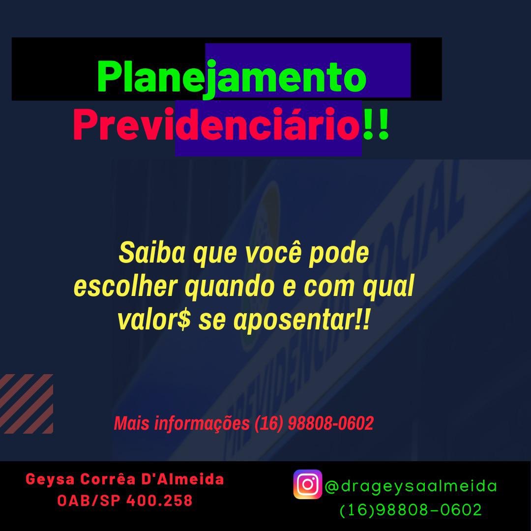 CorreaGeysa's tweet photo. Encontro para você a melhor data é o melhor valor para você se aposentar e continuar curtindo sua vida adoidado!!!
Mais informações (16)98808-0602 https://t.co/hfWb22wXwn