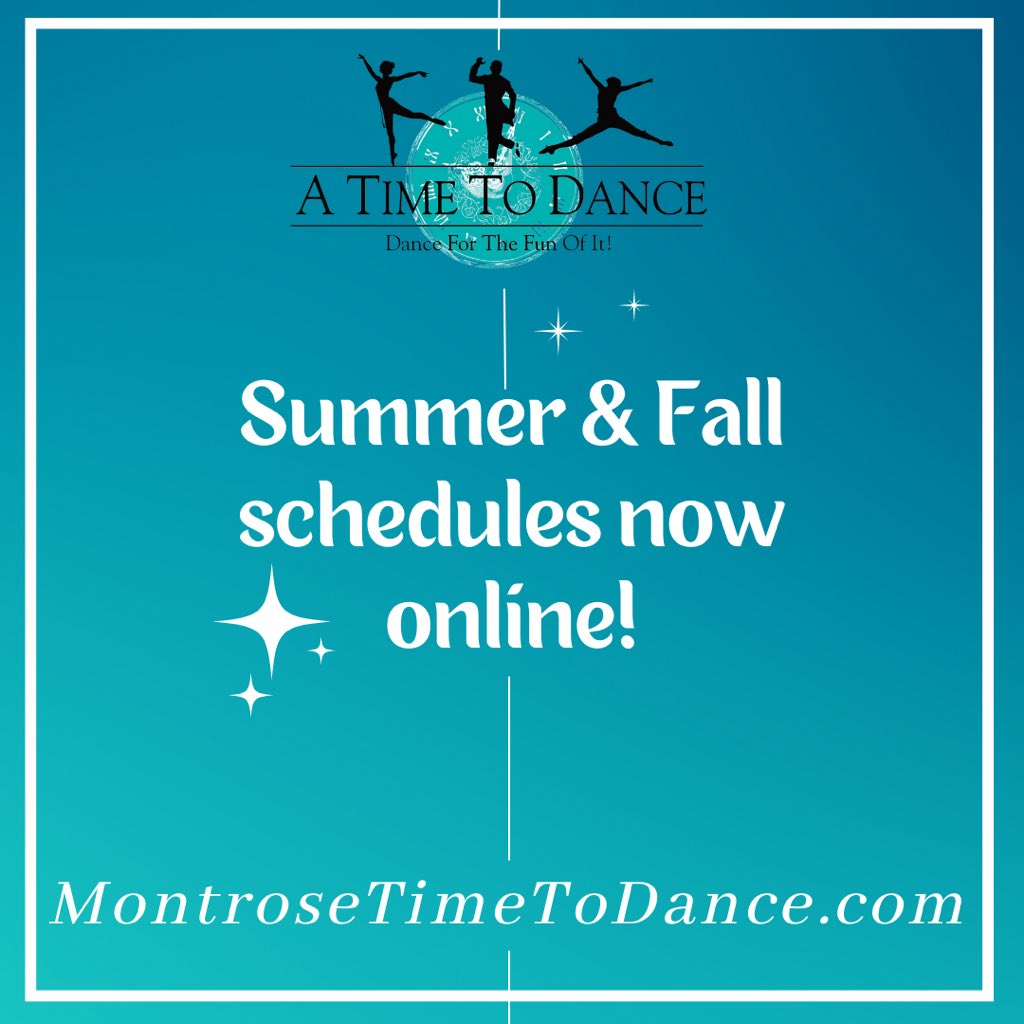 ax2dance's tweet photo. Our Summer and Fall schedules are now online! We will be offering some new styles and classes so go and check them out!

https://t.co/Qqqz8HE87L

#ATTD #dance #dancers #dancersofinstagram #dancerslifestyle #dancerslife #montrosecolorado #dancer #danceclasses #visitmontrose https://t.co/j5SlCb71Ib