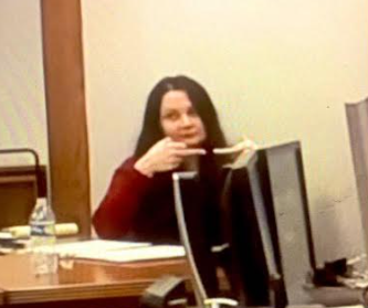 truecrimegisela's tweet photo. Wow she really flipped the bird... the judge called her out for it and said he doesn't need her in the courtroom, haha! What a creature she is. #LeteciaStauchTrial #grizzlytruecrime https://t.co/rtIvbKLvE4