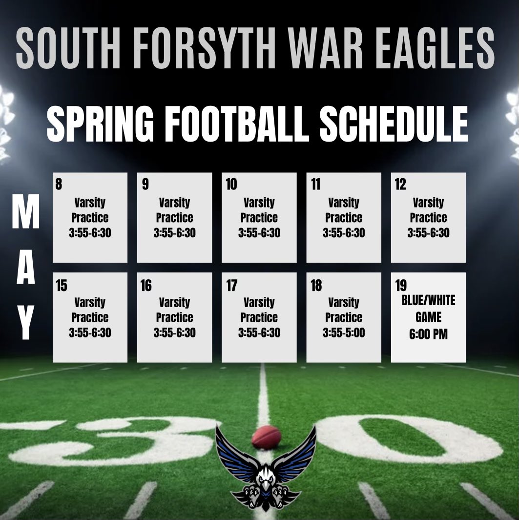 SFHS_Football's tweet image. Mark your calendars! Our guys are hungry to finally get the pads on and showcase all the hard work they’ve been putting in this offseason. We are beyond excited to officially kick off the new season this Spring!
#WhyNotUs
