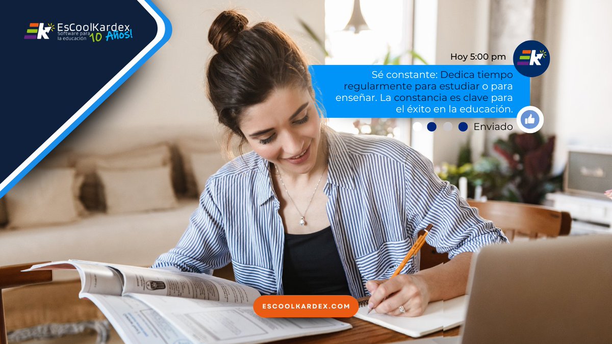 EsCoolKardex's tweet photo. La constancia es clave para el éxito en la educación. 📷
.
#educacion #education #aprendizaje #escuela #docentes #software #technology #softwaredeveloper #elearning #onlinelearning #controlescolar #comunicaciondigital #comunicacionefectiva #escoolkardex #administracionescolar https://t.co/EVCVA05r9I