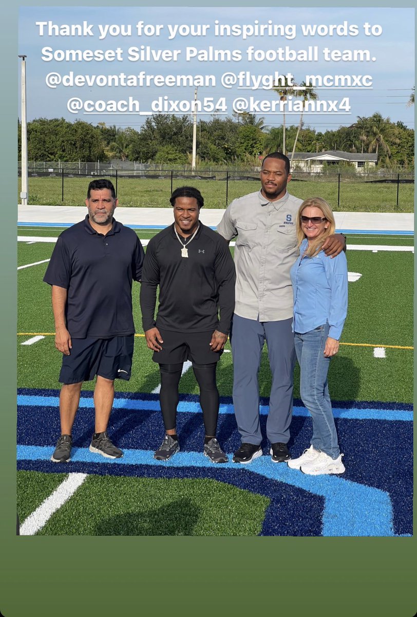 Manny Fresnedo (@manny_coach) on Twitter photo Somerset Silver Palms had the honor of having Devonte Freeman at workouts today. Thank you Devante for your inspiring words to these young men. <a href="/Flyght_MCMXC/">RODNEY D. SMITH</a> Somerset Silver Palms had the honor of having Devonte Freeman at workouts today. Thank you Devante for your inspiring words to these young men. <a href="/Flyght_MCMXC/">RODNEY D. SMITH</a>