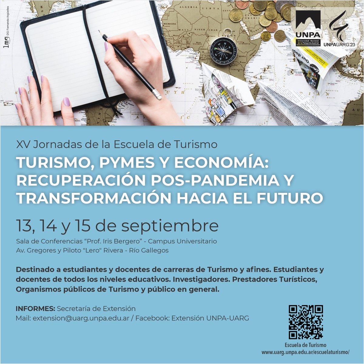 LicAleAlvarez's tweet photo. XV Jornadas de Turismo UARG: “Turismo, PyMES y Economía: recuperación pos-pandemia y transformación hacia el futuro”
2° Circular : https://t.co/GiF2BNNfFb https://t.co/d9IGHoiYnD