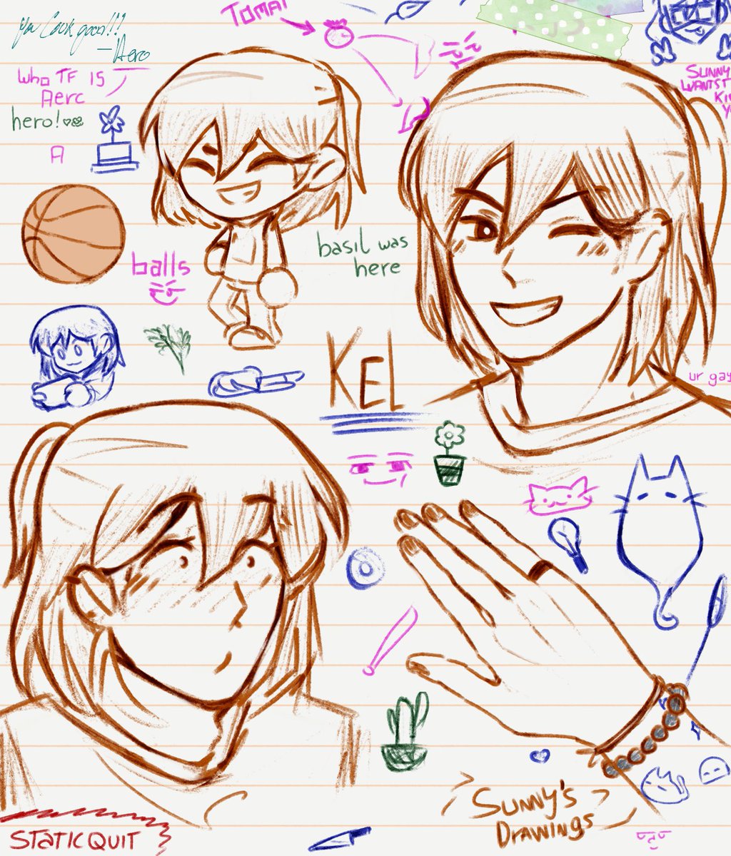 staticquit's tweet photo. welcome new followers! :)
it's Kel's turn to be embarrassed and... himself i think ⁉️

thank you for all your support! have some Kel (and doodles from his friends + soon to be bf)

#omori #omorifanart #omorikel #omorisuntan ☀️🏀 https://t.co/nuIFDleFpj