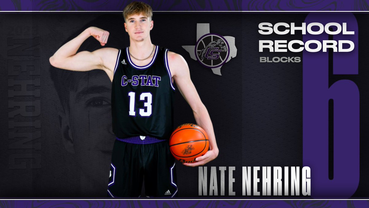CSCougarHoops's tweet photo. 🚨SCHOOL RECORD! November 28, 2022 @N8_05_ broke the single game record for blocks recording 6! #WTD https://t.co/uEsZhDjEj5