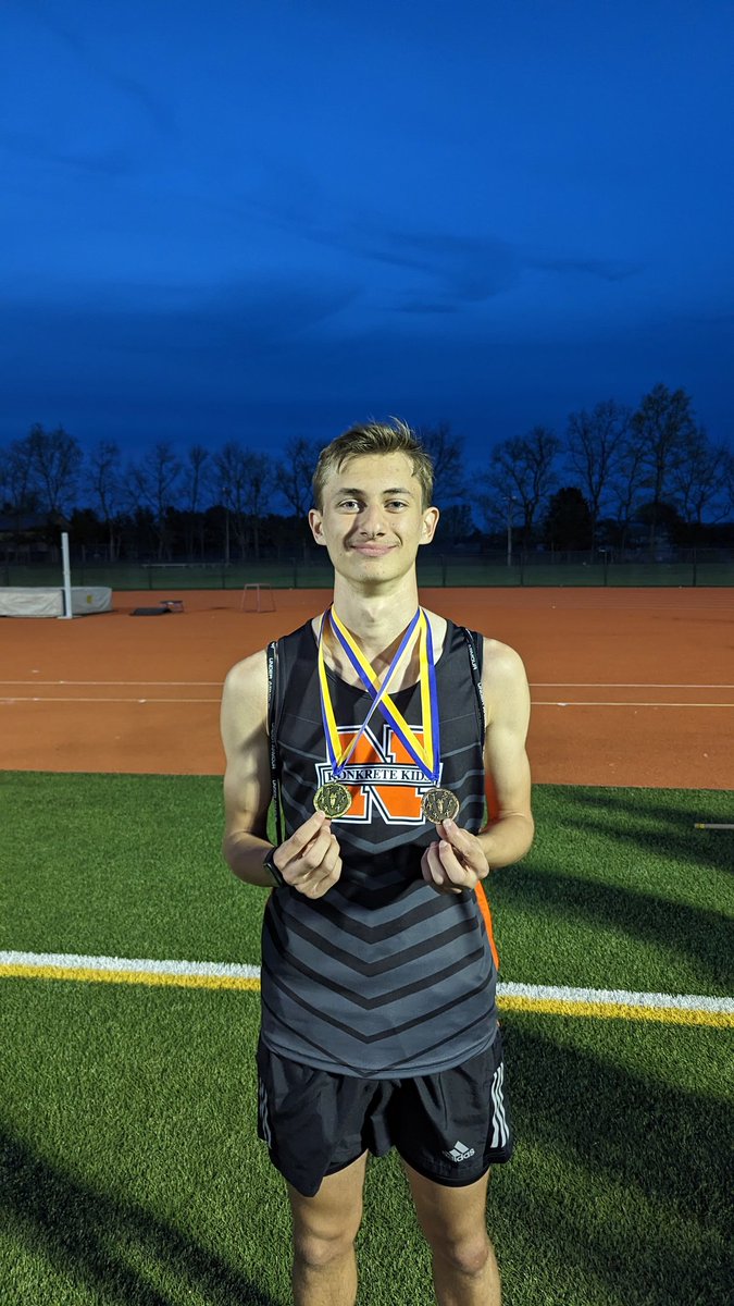 Deric Fritzges grabbed a bronze medal in the 110 hurdles and a gold in the 300s.