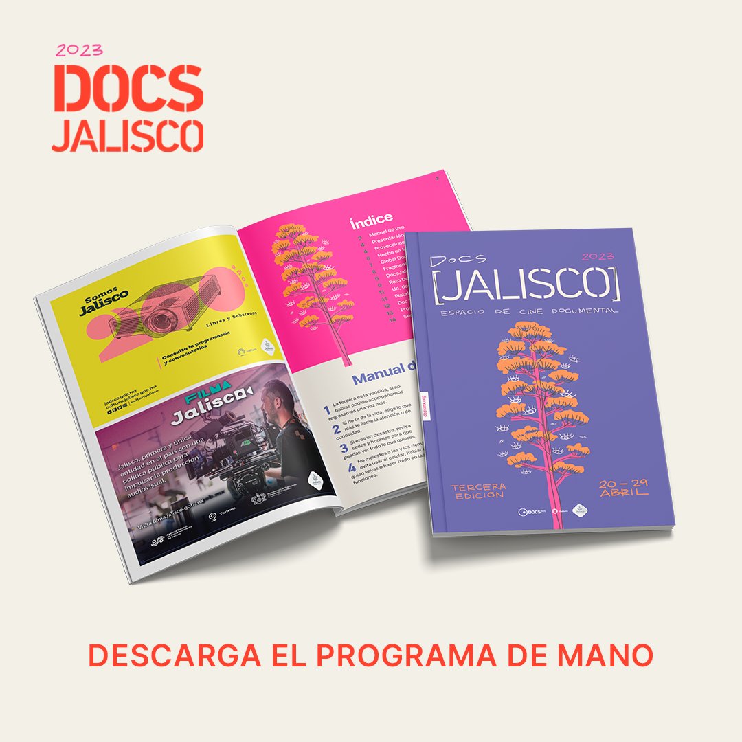 DocsMX (@docsmx) on Twitter photo Descarga el programa de mano de #DocsJalisco2023 y agenda todas las actividades a las que asistirás. 📌
¡Nos vemos del 20 al 29 de abril!
⬇️ bit.ly/3A0Nacs Descarga el programa de mano de #DocsJalisco2023 y agenda todas las actividades a las que asistirás. 📌
¡Nos vemos del 20 al 29 de abril!
⬇️ bit.ly/3A0Nacs