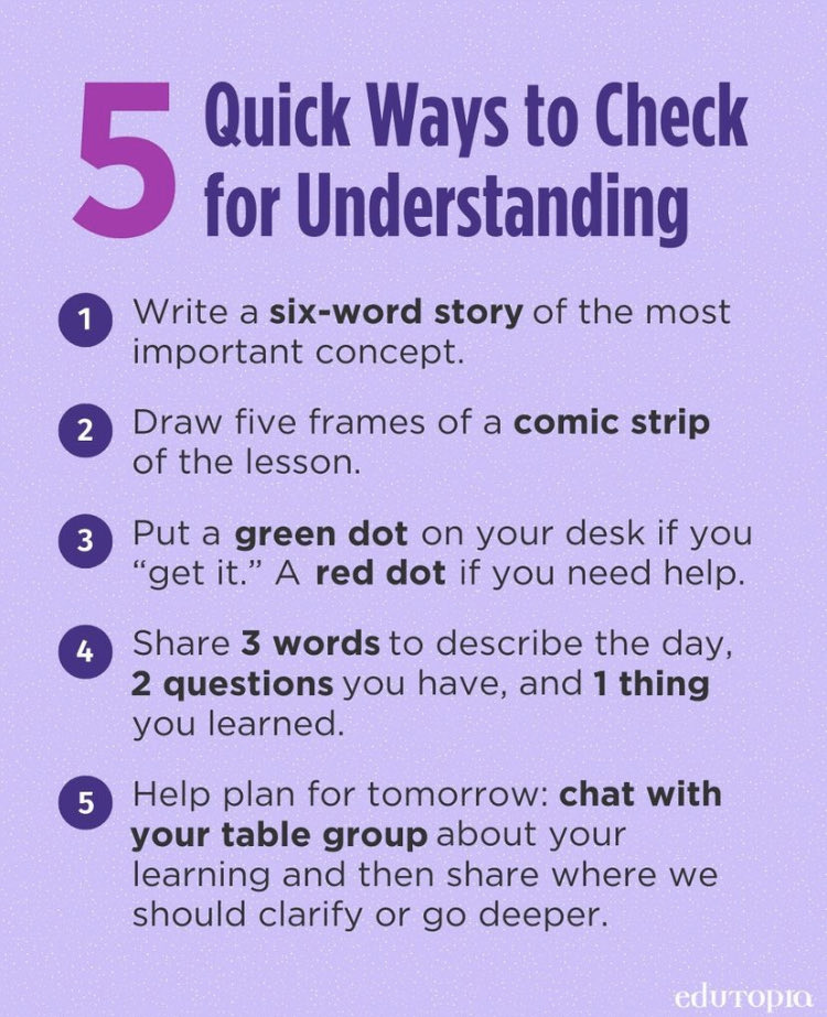 beck_f's tweet image. Checking for Understanding… #edutwitter  #understanding #checkingforunderstanding