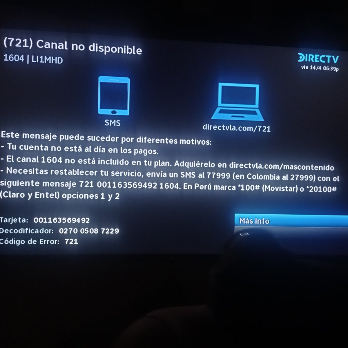 WilmerCix's tweet photo. Sres de @DIRECTV @DIRECTVPeru el día de hoy voy a ver #Liga1Max sin embargo me doy con la sorpresa que el canal 1604 no está incluído en el plan y que tengo que cancelar S/ 45.00 más
Que abusivos!!! https://t.co/GQxDE4vKEh