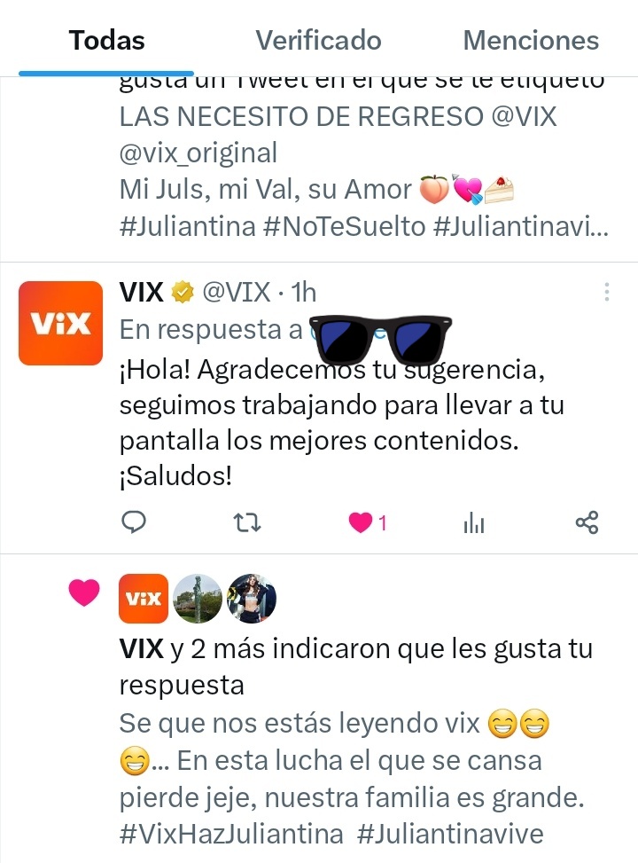 Vix nos ha visto, solo falta un poco más para que se atreva 😁😁

#VixJuliantinaVive