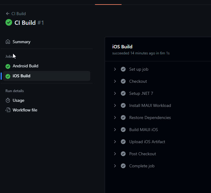 zerohash's tweet image. First CI build worked on both Android and IOS on the default project using Github Actions. #mauihackday