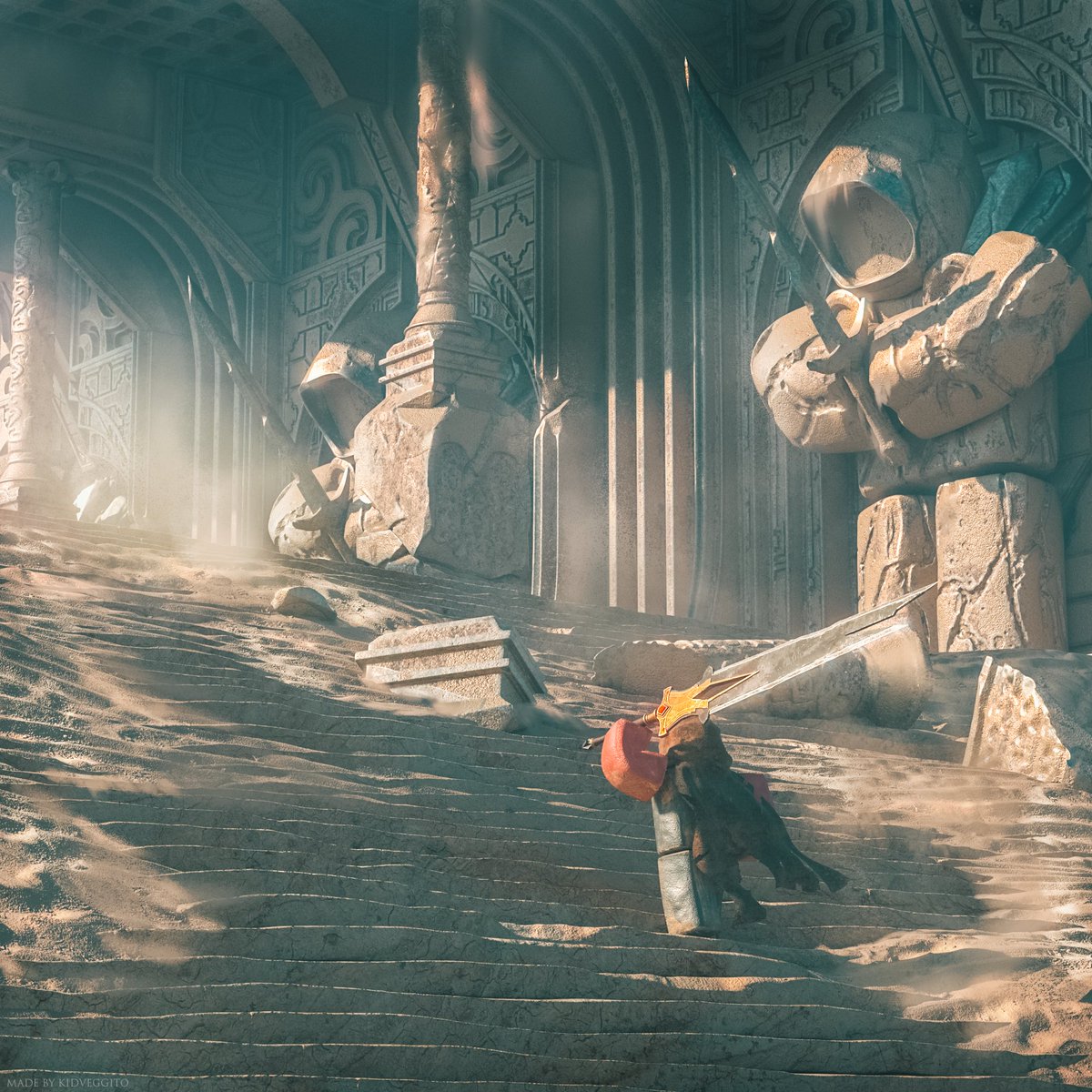 TEMPLE OF AUREUS #roblox #robloxdev #robloxugc #b4d #blender thanks <a href="/Pro100ker1/">pro100ker</a> for showing me some post work tips to help achieve this.