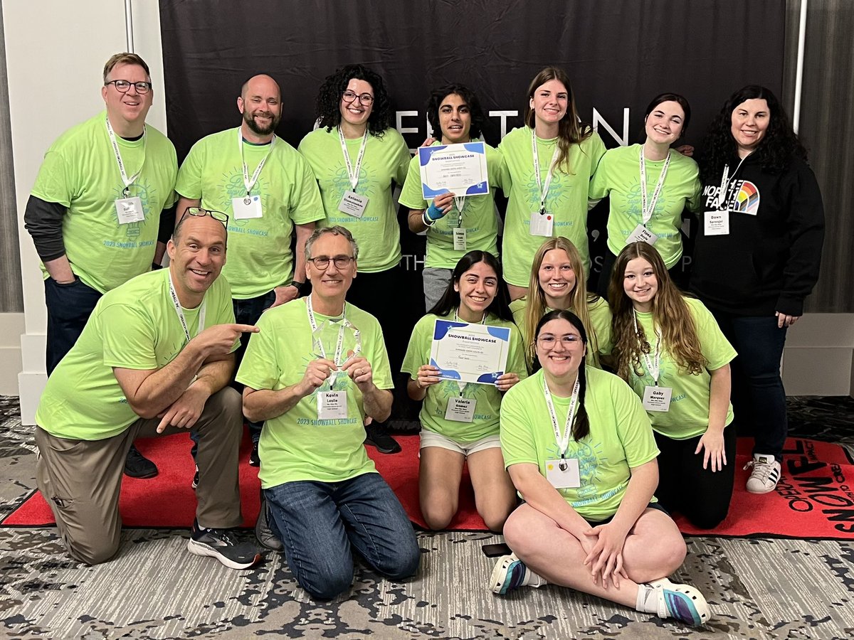 SAPatDGN's tweet photo. It’s been a celebratory week for Snowball! At Monday’s board meeting students shared how OS shaped them &amp; their HS experience. Today we learned from other chapters at the @OperSnowball Showcase and celebrated Mr Leslie receiving the OS Adult Excellence Award! #wearedgn #dgspride https://t.co/lzysUFJDME