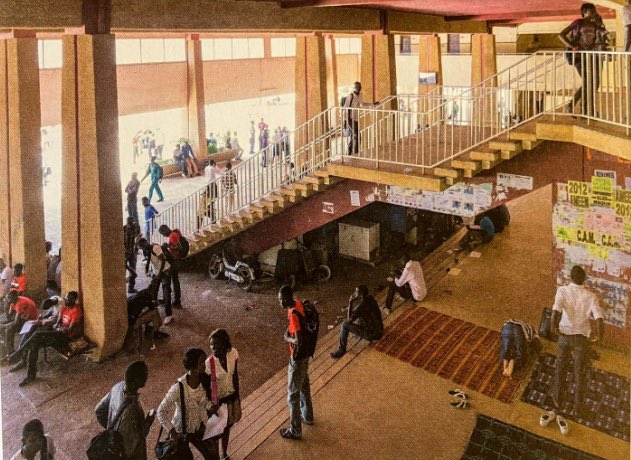 Cheikh N’gom, the first Senegalese architect to start a firm, designed projects throughout Dakar which helped define its architectural language. His notable works include the Grand Medina (1982), the Immeuble Faycal (1984), and the UCAD Faculty of Law &amp; Political Science.