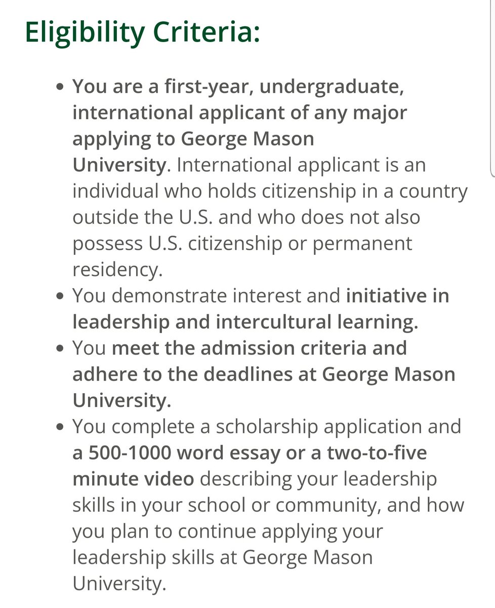 Are you looking to study in the US? Here is why you should consider George Mason's University as an international student
👇 50% tuition  is now available under their #youarewelcomehere scholarships for international student