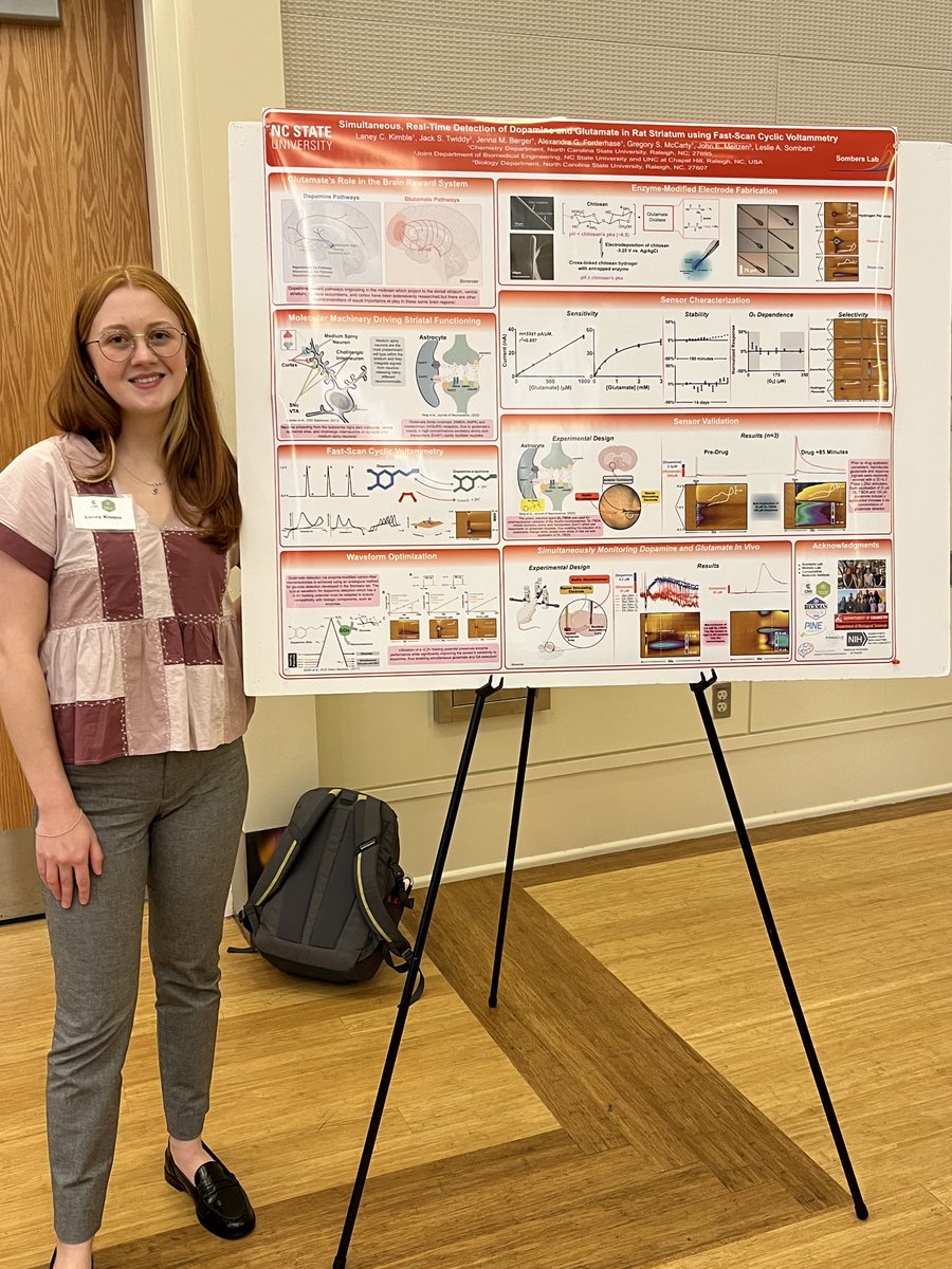 Leslie Sombers (@somberslab) on Twitter photo Huge contratulations to @LaneyKimble!!! First place at the Chemistry of Life Training Program Symposium today for her work on glutamate/dopamine sensors - it's an awesome project and she is just killing it! I am not surprised!!! CRUSHING IT!!! <a href="/NCStateCLP/">Chemistry of Life Program</a> <a href="/NCStateChem/">NC State Chemistry</a> Huge contratulations to @LaneyKimble!!! First place at the Chemistry of Life Training Program Symposium today for her work on glutamate/dopamine sensors - it's an awesome project and she is just killing it! I am not surprised!!! CRUSHING IT!!! <a href="/NCStateCLP/">Chemistry of Life Program</a> <a href="/NCStateChem/">NC State Chemistry</a>