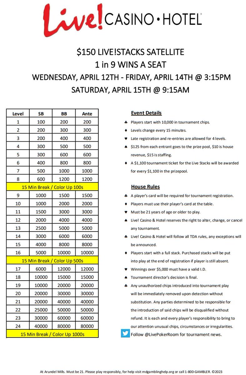 _ChrisMcCall_'s tweet photo. Maryland's only #OneDay50k is happening tomorrow @LivePokerRoom! 

$1,100 Buy in
$50,000 Guaranteed Prizepool
#LiveStacks

$150 Satellite at 9:15am if you are looking for a way to win your seat! https://t.co/1vSyWJF3JL