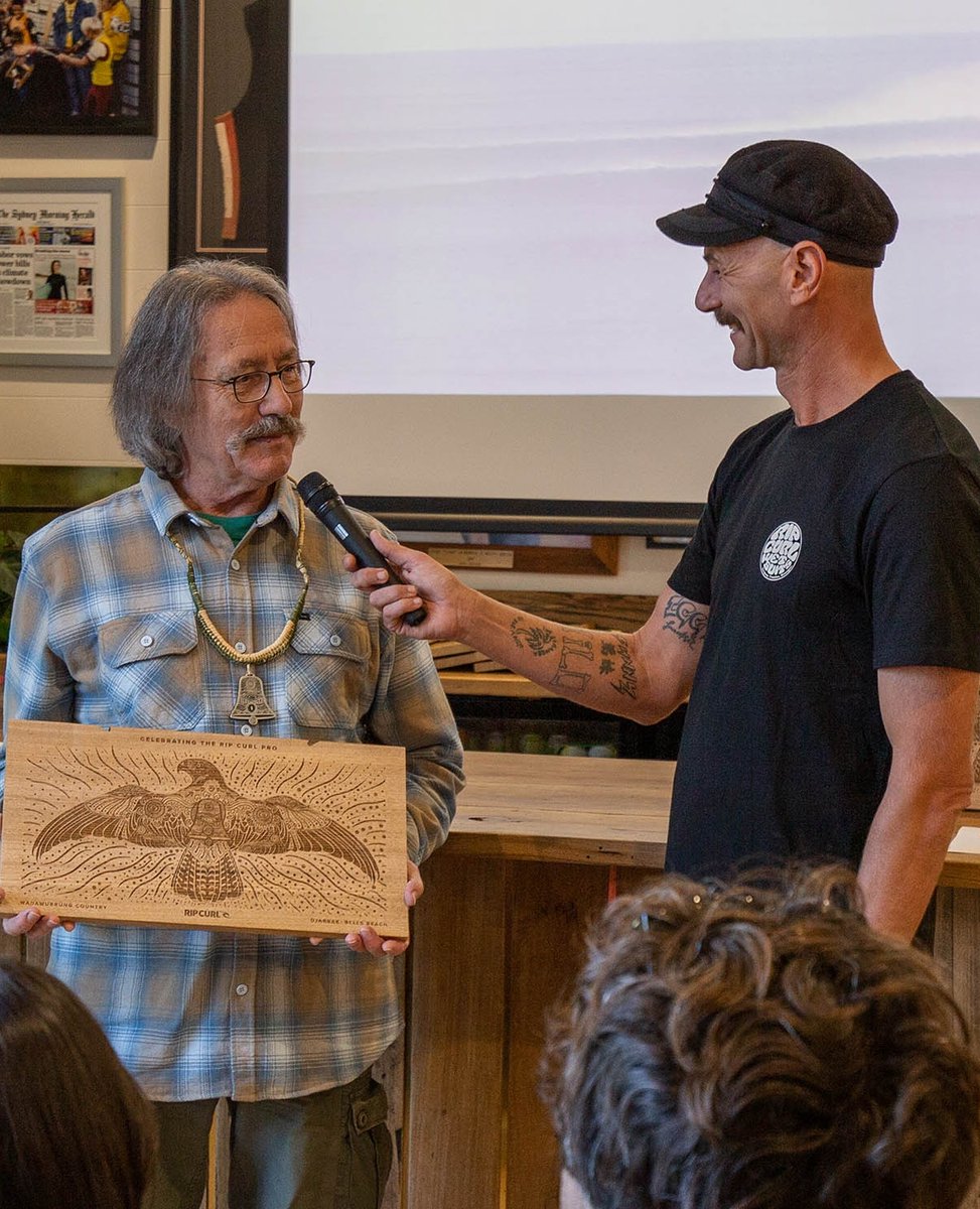 ripcurl's tweet photo. This year, each athlete (past & present) was presented with this amazing piece created by @gerradblacktattoo, in celebration of competing at the #RipCurlPro Bells Beach as a Rip Curl athlete. 🔔 https://t.co/9tVah9v4gx