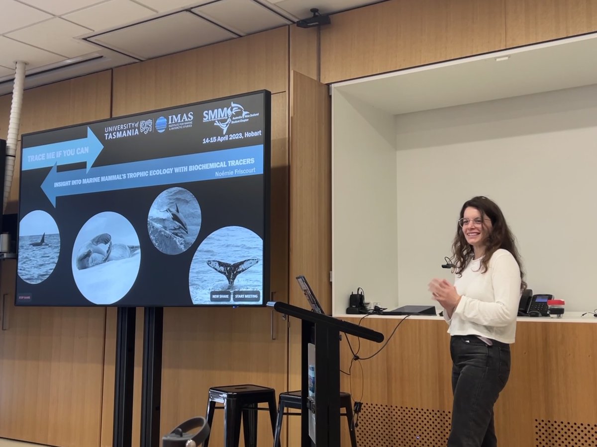 ANZSCSMM (@anzscsmm) on Twitter photo Day 2 is here at our HOBART2023 conference!
Starting with a workshop and discussion on linkages between marine predators and their prey in a changing environment lead by incredible talks from Dr David Green (<a href="/DavoBGreen/">David Green</a>) and Noémie Friscourt (<a href="/Noemie_Roronoa/">Noémie Friscourt</a>) Day 2 is here at our HOBART2023 conference!
Starting with a workshop and discussion on linkages between marine predators and their prey in a changing environment lead by incredible talks from Dr David Green (<a href="/DavoBGreen/">David Green</a>) and Noémie Friscourt (<a href="/Noemie_Roronoa/">Noémie Friscourt</a>)