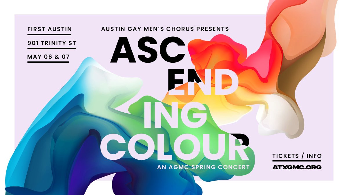 Don’t miss ASCENDING COLOUR, AGMC’s spring concert, a repertoire of curated pieces representing the full spectrum of the #LGBTQ+ community, focusing on raising the voices of #transgender &amp; #BIPOC artists by sharing their stories and perspectives through song.