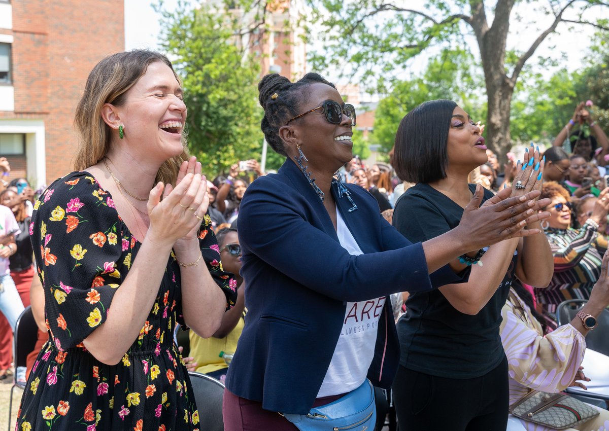 BamaState1867's tweet photo. So this happened today...
"She Care Wellness Pods" dedication ceremony at Alabama State University. #myASU #bamastate #BLHF #katespadeny Photos by David Campbell/ASU @tarajiphenson @katespadeny https://t.co/3ie30r3MXD