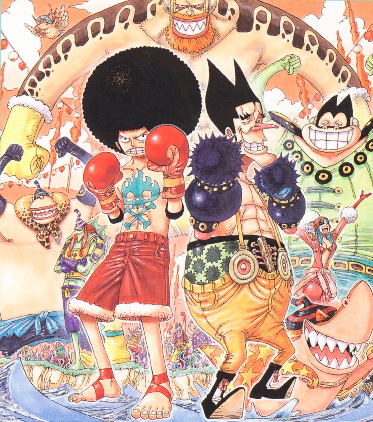 All_Dz's tweet photo. @ActuMangas_ unpopular opinion: l'arc davy back fight , c'était un peu cool quand même , on s'en fout mais Luffy en boxeur avec la coupe afro et le groggy ring de Zorro et Sanji , c'était quand même fou https://t.co/rndtmbP5gS