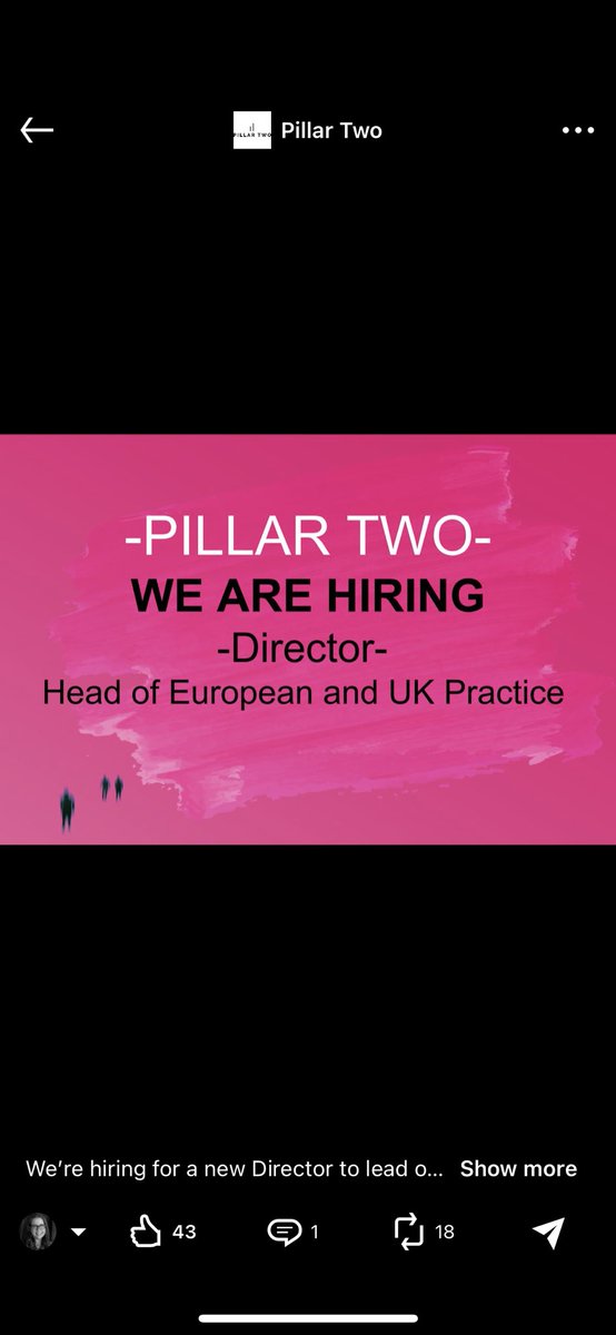 Are you an experienced #bizhumanrights expert in Europe or the UK? Come and join our @pillar_two team and lead a growing practice in the region as our Europe/UK Director. Details on our Linked In page #esg #susty #sustainability #csddd #mhrdd #humanrights