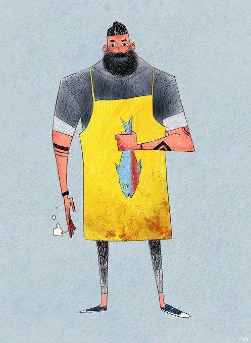 「black hair yellow apron」 illustration images(Latest)