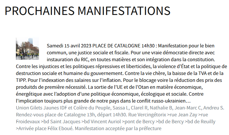 pauvreencolere's tweet photo. 1er #manif gilet jaune #manif15avril2023 #giletsjaunes #GJ #ultrajaune #GiletJaune ou noir...
à #paris 2!
contre #macron #ReformeDesRetaites /#Conseil_Constitutionnel et dire #64AnsCestToujoursNon et #64ansCestNon NON NON!
1er donc centrale=politiq...#GiletsJaunes #GILETS #JAUNES https://t.co/y1jbjYco0g