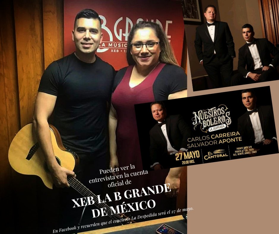 Les comparto la liga para que vean la charla que tuve con Salvador Aponte, quien nos presentó el proyecto musical creado junto con  Carlos Carreira "Nuestros Boleros". Estarán en El Cantoral el 27 de mayo del 2023, a las 20:00 hrs.
fb.watch/jVXGH_zAjN/?mi…