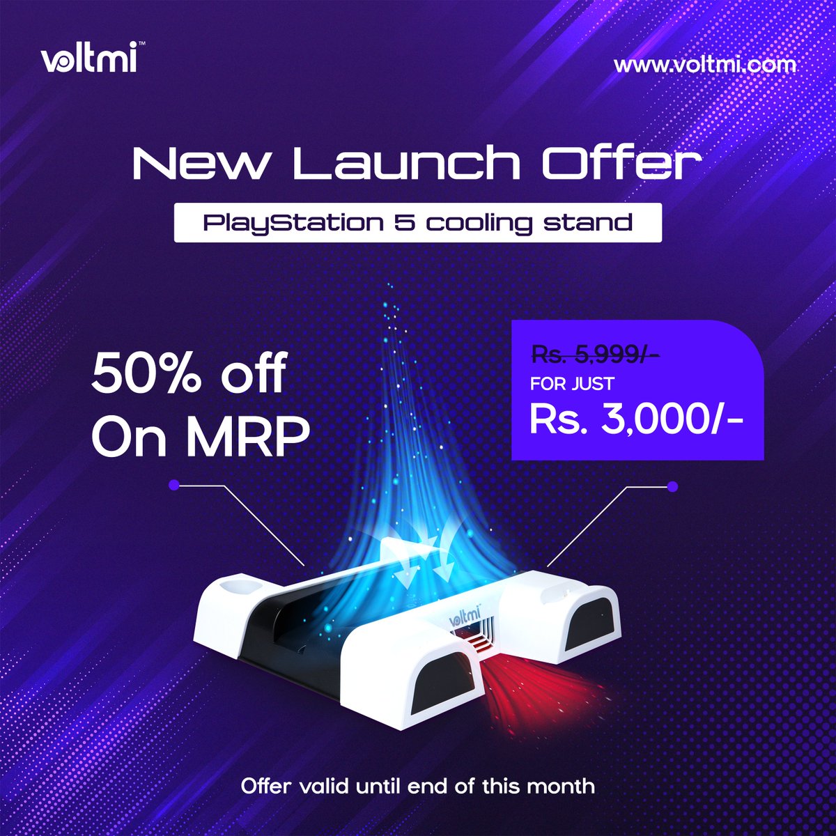 voltmitm's tweet photo. 🔥 SPECIAL LAUNCH OFFER: Get 50% off on your purchase of our PS5 Cooling Stand!

Upgrade your gaming experience with our PS5 Cooling Stand today and enjoy cooler, more reliable gaming sessions like never before!💨🔝

Amazon - https://t.co/BT2YITWRn0
 Contact us on +91 77700 88483 https://t.co/rxJ9WaZRSK