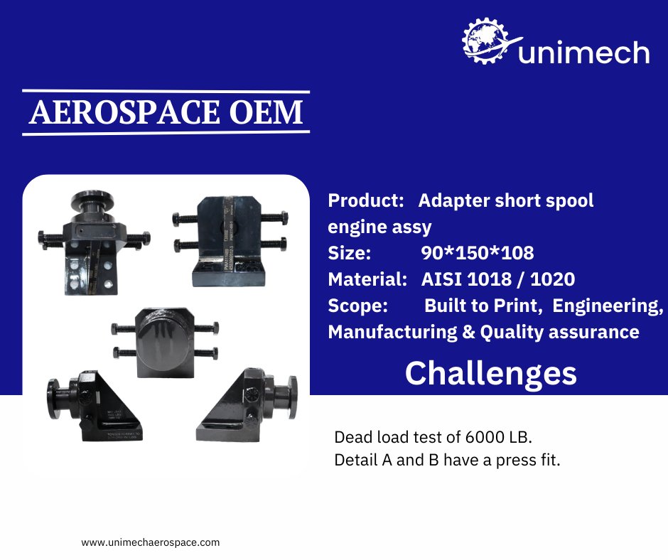 Unimech Aerospace has manufactured high-quality adapter short spools for engine assembly applications. 
#engineering #quality #qualityassurance #qualityassurance #aerospace #manufacturing #unimech #unimechaerospace #aerospaceengineering #aerospaceindustry