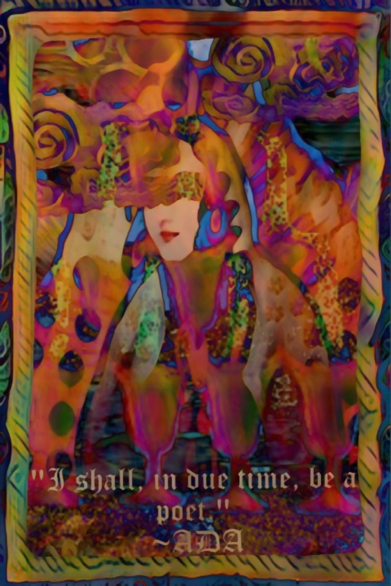 Let's Get Poetical ::: A Color Story 

Silky Threads of Time 
Weave Through my Mind
Like An Algorithmic Number Line

Warp in Ripe Figs
Sun-kissed Grapes
and Maroon

A Fabric made of Cosmological Weight
I shall name Jacquard Prune

#nationalpoetrymonth 
ode to ada from <a href="/T_ADA_A/">T•ERA</a>