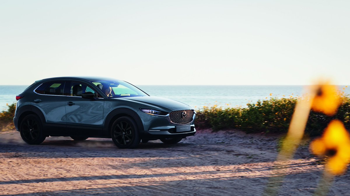 A drive out to the sea on a mild spring day can be as calming as a steaming cup of tea – especially in the comfort and safety of your #Mazda #CX30. #RechargeYourself #SpringTimeVibes