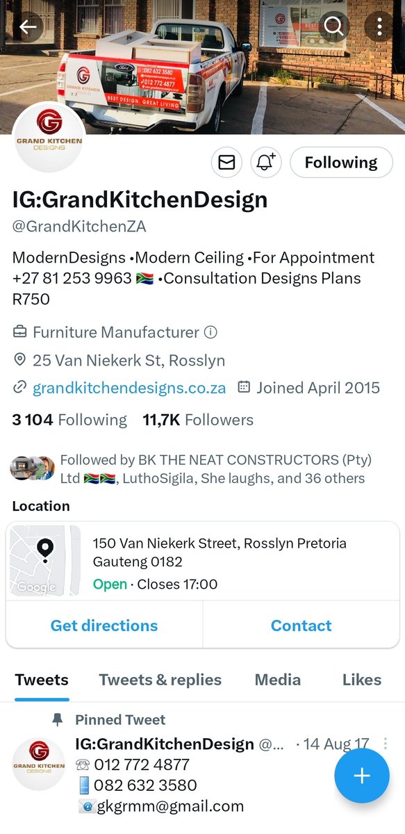 Over 1yr ago, I entrusted Moffat to manufacture &amp; install a Book Shelve and TV Stand. I paid a deposit as agreed. To date, there is no installation or my refund as per his WhatsApp. Sad that our Black Brothers would do this, affecting genuine black businesses.He has disappeared.