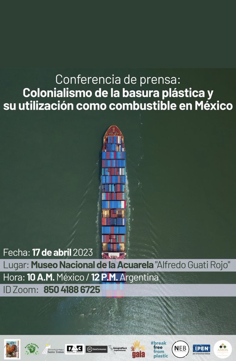 ToxicsFree's tweet photo. ☠️Burning #PlasticWaste as Fuel ☠️
Learn about #PlasticFuel &
links to cement production in Mexico🇲🇽 @ this April 17
Press Conference organized by IPENer @Larisadeorbe & others
💥Read The report https://t.co/GYuURvPqfK
🔸Register for the press conference https://t.co/aXjKaUAjhf https://t.co/ilIo7xZFK9