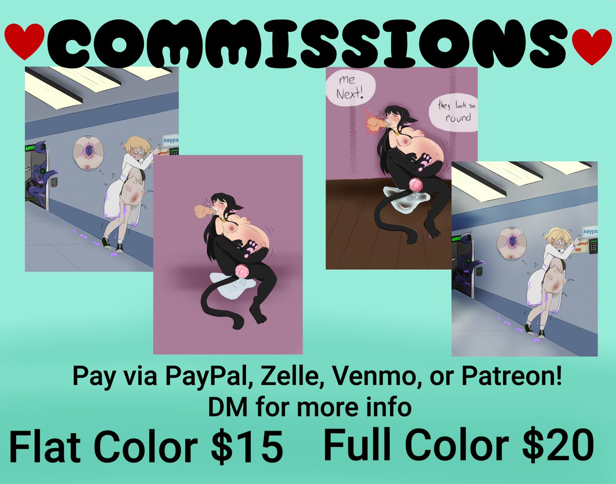 Omega_Stonks's tweet photo. Commissions are OPEN <3 It can be SFW or NSFW, anything you want! 
I'm okay with drawing pregnancy, vore, feet, birth, egg laying, lactation, posing, and you can also ask if what you want isn't listed https://t.co/x6eBBbFdmR