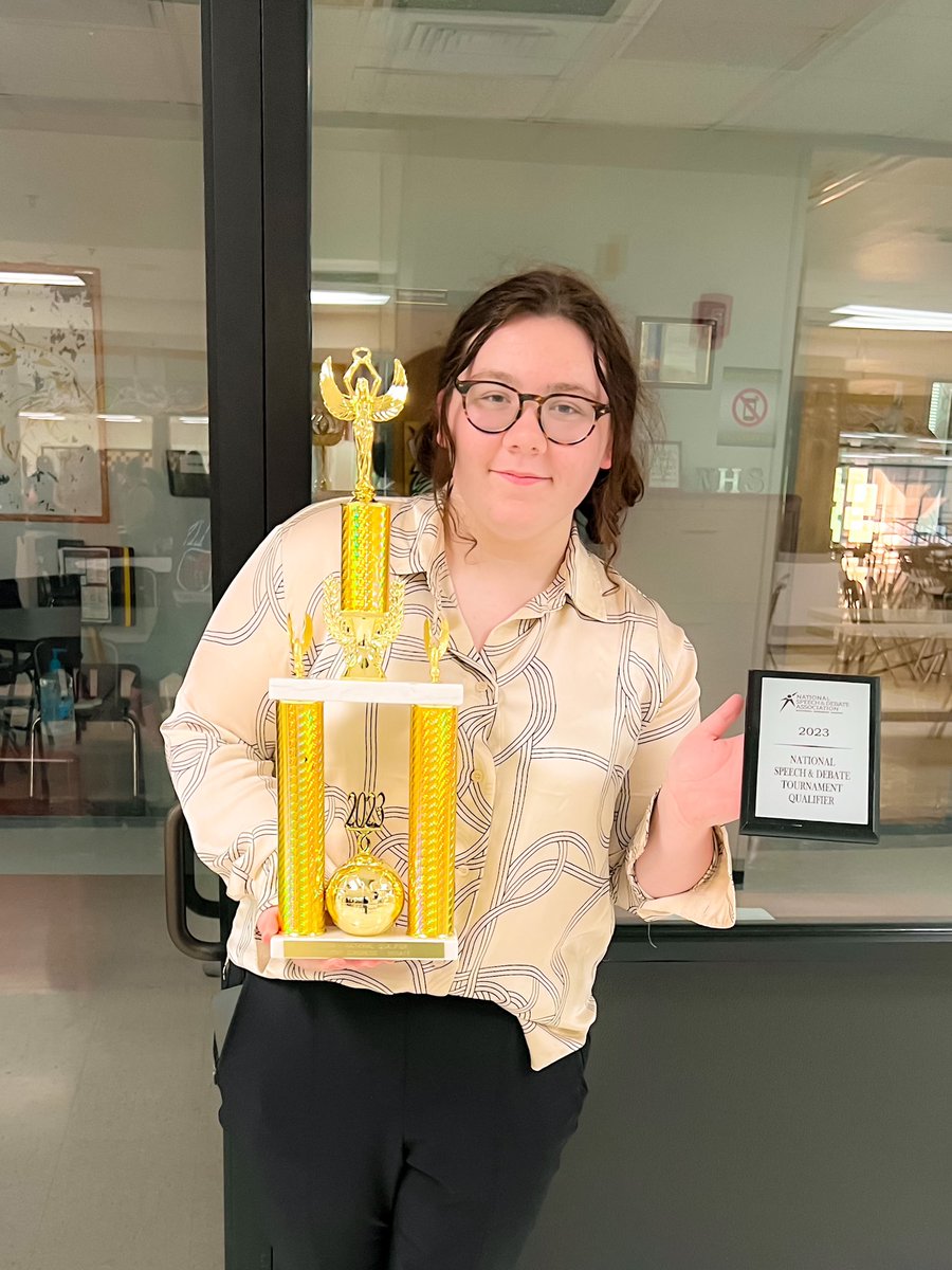 Congratulations Senator Kate Tyson for qualifying to #nsda nationals for the second year in a row!