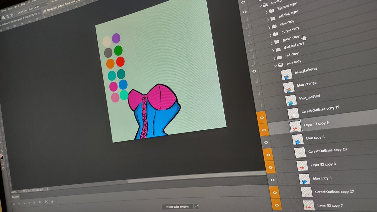 Cryptobitzo's tweet photo. Putting in the grunt work for my @BCBettiesNFT art project. Working on variations. #NFT #NFTCommunity #NFTartist #cryptobitzo #blockchainbetties #bettiepage #Adobe #illustrationart https://t.co/4sfjTFRksg