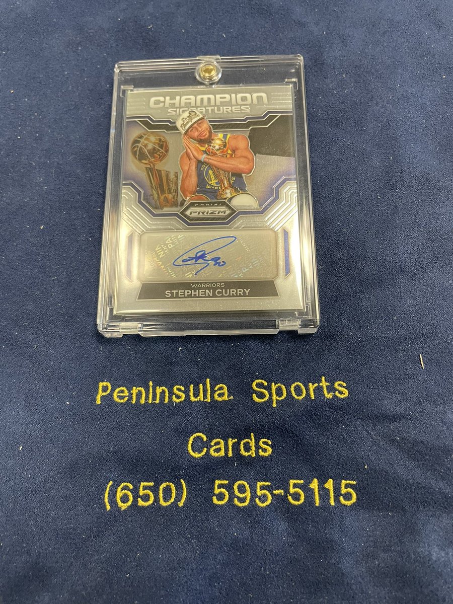 PeninsulaSC's tweet image. Huge customer hit! @PaniniAmerica Stephen Curry Champion Auto! #dubs #warriors